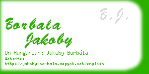 borbala jakoby business card