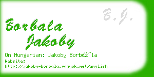 borbala jakoby business card